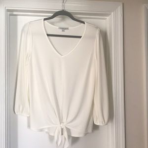 GREEN ENVELOPE V-neck Hip Tie Top